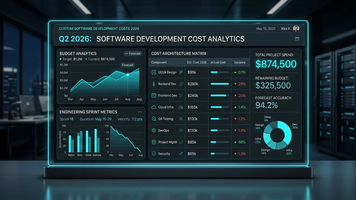 Custom software development pricing architecture and budget allocation matrix — Binary Froster