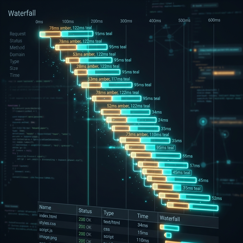 DevTools waterfall chart